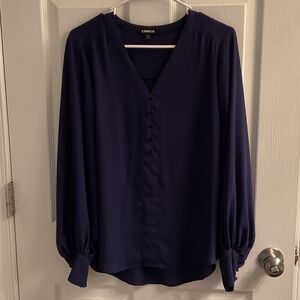 Express Navy Blue Women's Blouse